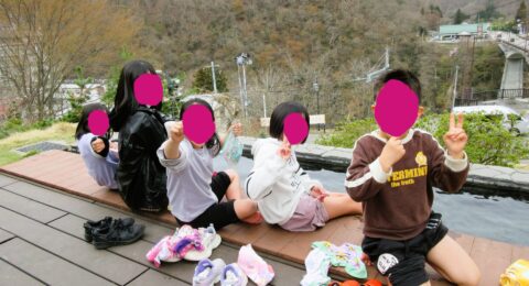 足湯に行きました！